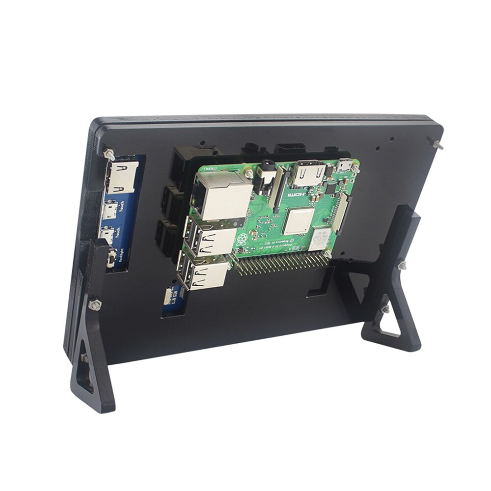 S ROBOT 7-inch LCD Display Touchscreen Housing Stand for Raspberry Pi 4 / 3B + / 3B Acrylic Stand 1024 * 600 RPI172