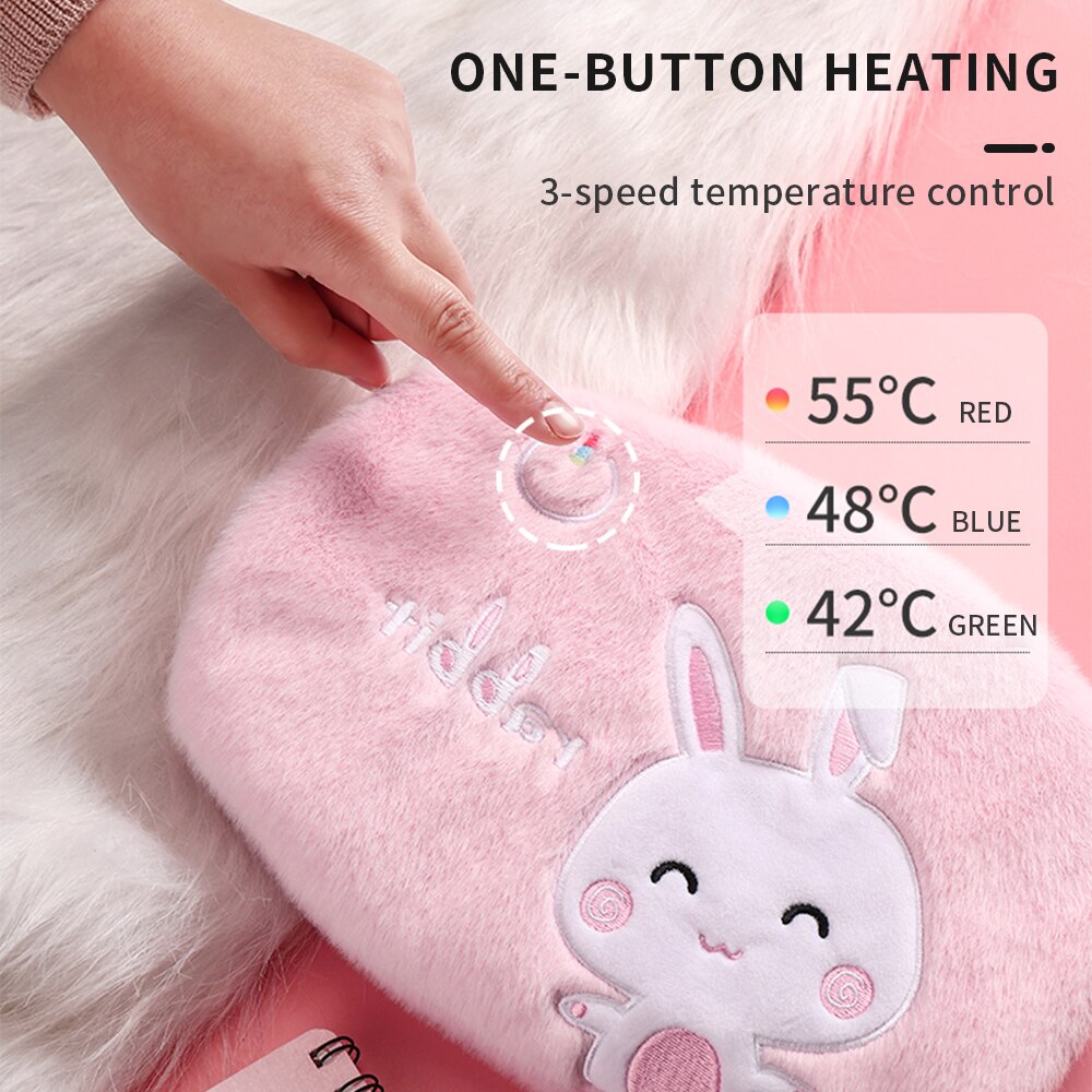 Ogrzewacz dłoni nagrzewnica ręczna USB 3 biegi regulowana temperatura miękki pluszowy podgrzewany elektrycznie ciepłe podgrzewane dłonie podkładka ocieplająca torba