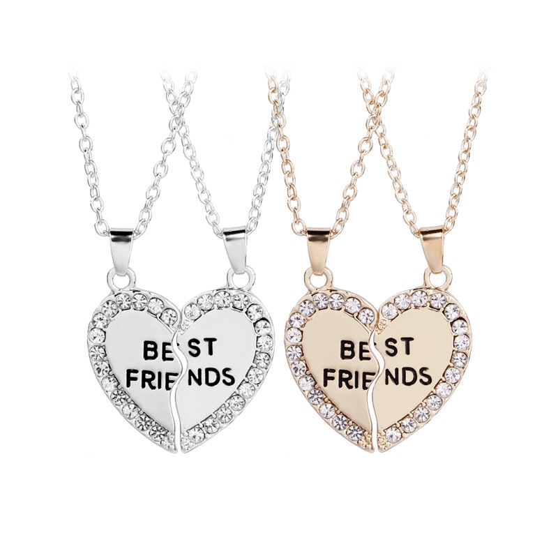 Combination Broken Heart 2 Pieces and 3 Pieces Pendant Necklace Forever Friend Ms. Jewelry Necklace Girlfriend