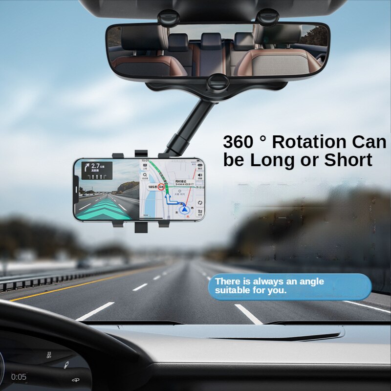 360 ° drehbare und Versenkbare Auto Telefon Halfter Multifunktionale Rückspiegel Telefon Halfter Universal- Hinten Spiegel Telefon Mounter