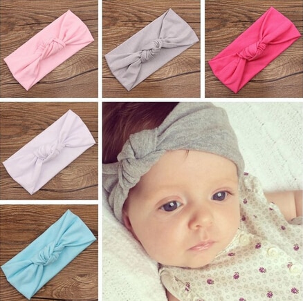 Baby Krawatte Knoten Stirnband Gestrickte Baumwolle Kinder Mädchen elastische haar bands Turban bögen für mädchen Stirnbänder Sommer bandeau bebe