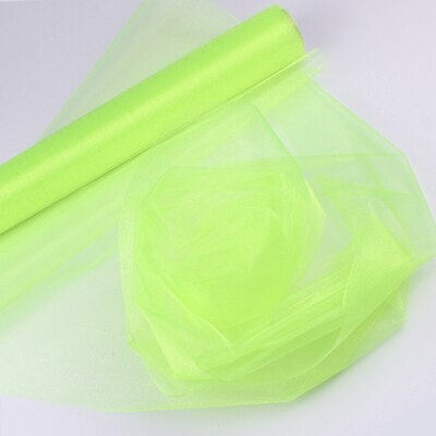 48CM x 5 M/10 M/15 M organza crystal tulle baby bad sneeuw garen voor bruiloft kerst verjaardag DIY party boog decoratie: green / 72cmX10m