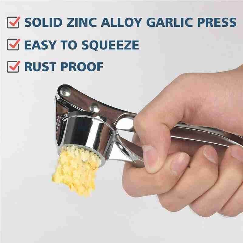 De la prensa de ajo de aleación de Zinc de machacador de ajo en suministros machacador de ajo exprimido cocina 4 accesorios de corte de 1 Ma C9F7