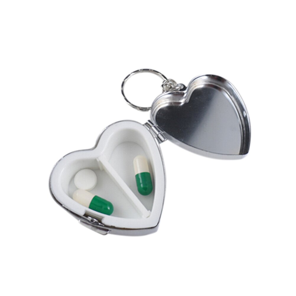 Étui à médicaments rond en métal, conteneur organiseur Portable Durable pour médicaments, boîte à pilules, étui à médicaments rond en métal: Rouge