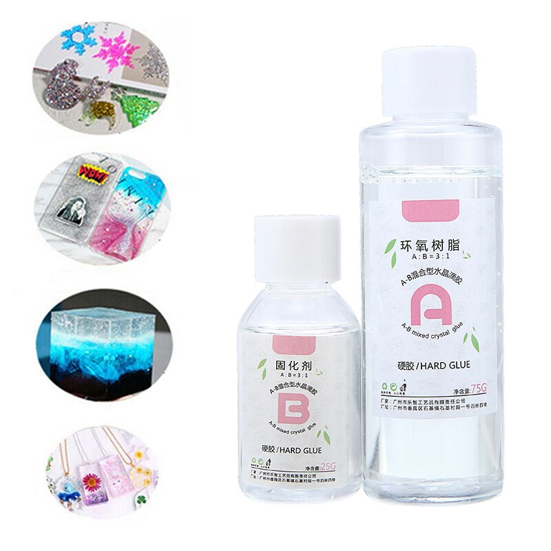 AB Glue High Adhesive Transparent Mixed Crystal Glue Resin 3:1 Solvent Resistance DIY Jewelry Making Epoxy Adhesive