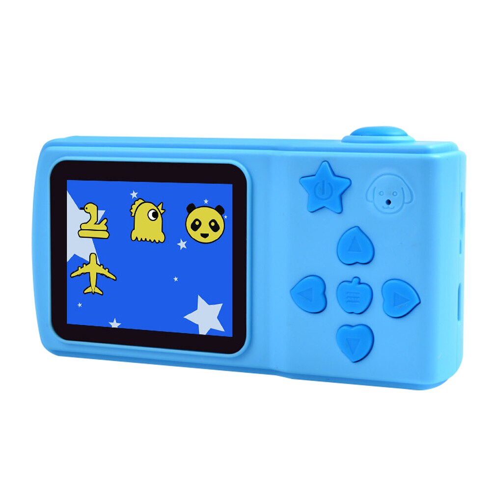 KEBEDU Mini Children Kids Digital Video Camera DV w/ Cartoon Stickers Christmas Birthday Festival for Children Boys Girls: Blue