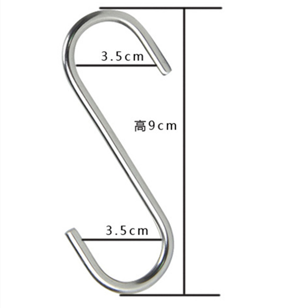 4 Maten S-Vormige Haken Multifunctionele Universele Rvs Hanger Thuis Badkamer Keuken Kapstok Organizer Houder gereedschap