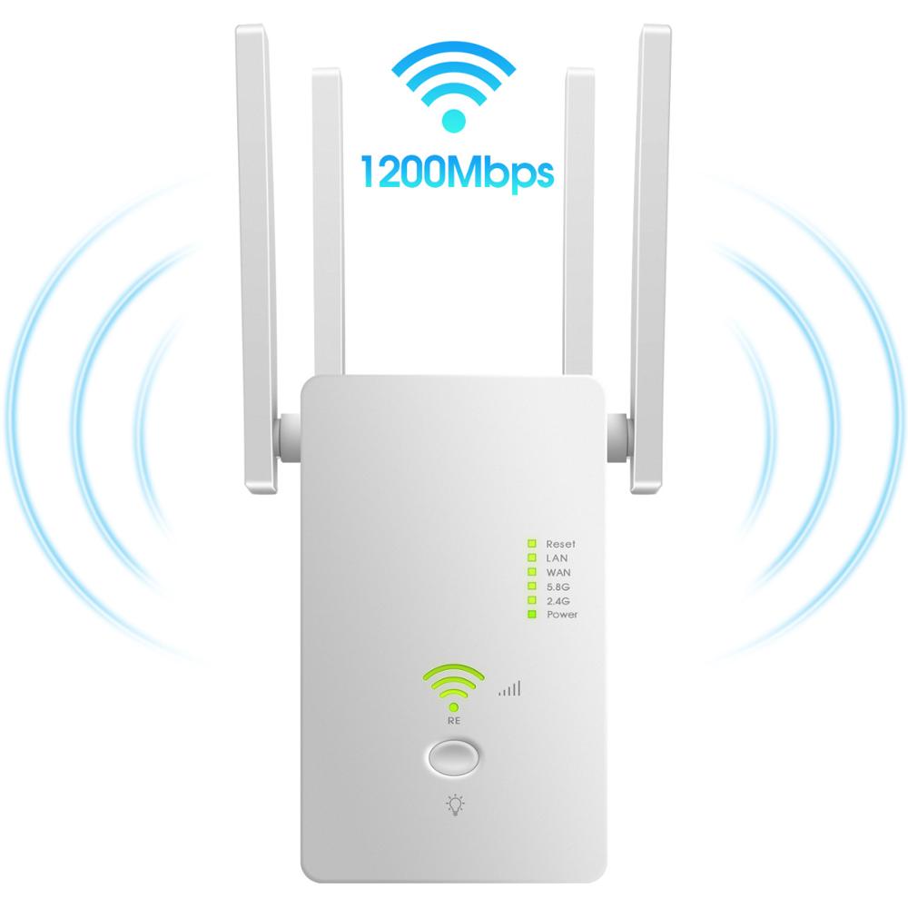 1200Mbps Mini Gigabit Router Wifi Dual Band 2.4Ghz En 5.8Ghz Wifi Repeater Signaal Booster Powerline Adapter Extender draadloze Ap