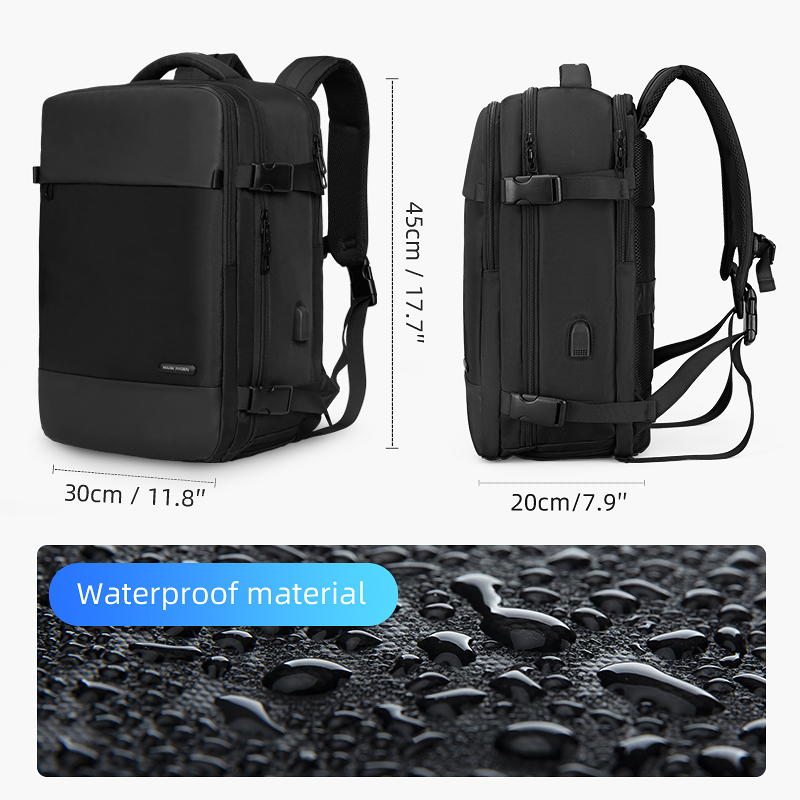 Mark Ryden Men Backpack 15.6 Laptop Bag Shoes Pocket Backpack Travel Bags For Teenagers School Bagpack