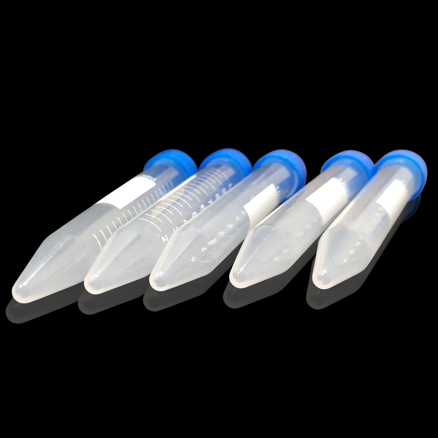 10ml Plastic Centrifuge Tubes, Conical Bottom, Graduated Marks, Blue Screw Cap, Pack of 10pcs