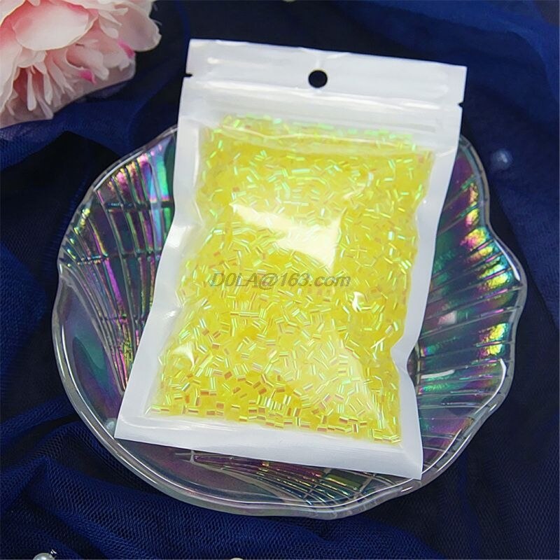 Bolas de Slime Sound Sprinkles para masa viscosa, suministros de masa viscosa, accesorios de colgantes para lodo esponjoso, arcilla, 10g por paquete: YELLOW