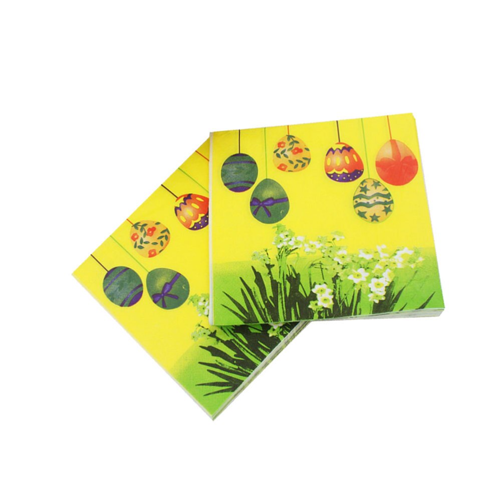 40Pcs Pasen Thema Gedrukt Servetten Unieke Papieren Handdoek Tissues Interessante Servet Voor Party Banket Dagelijks Gebruik