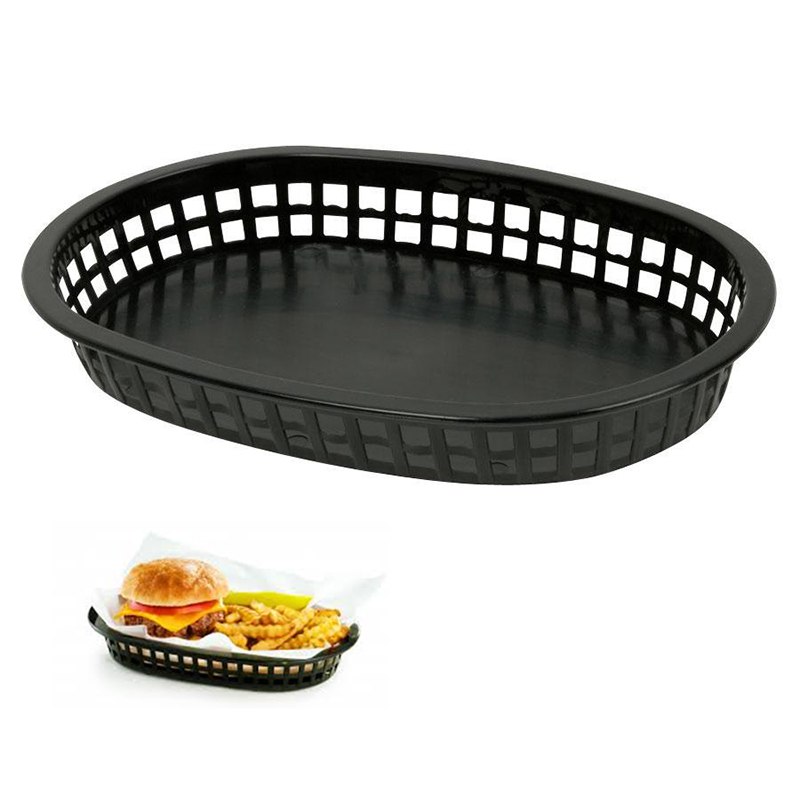 6 stk serveringsfat plast hurtigmatbrett stor bbq delikatessekurv sett burger tallerken brød serveringsbrett