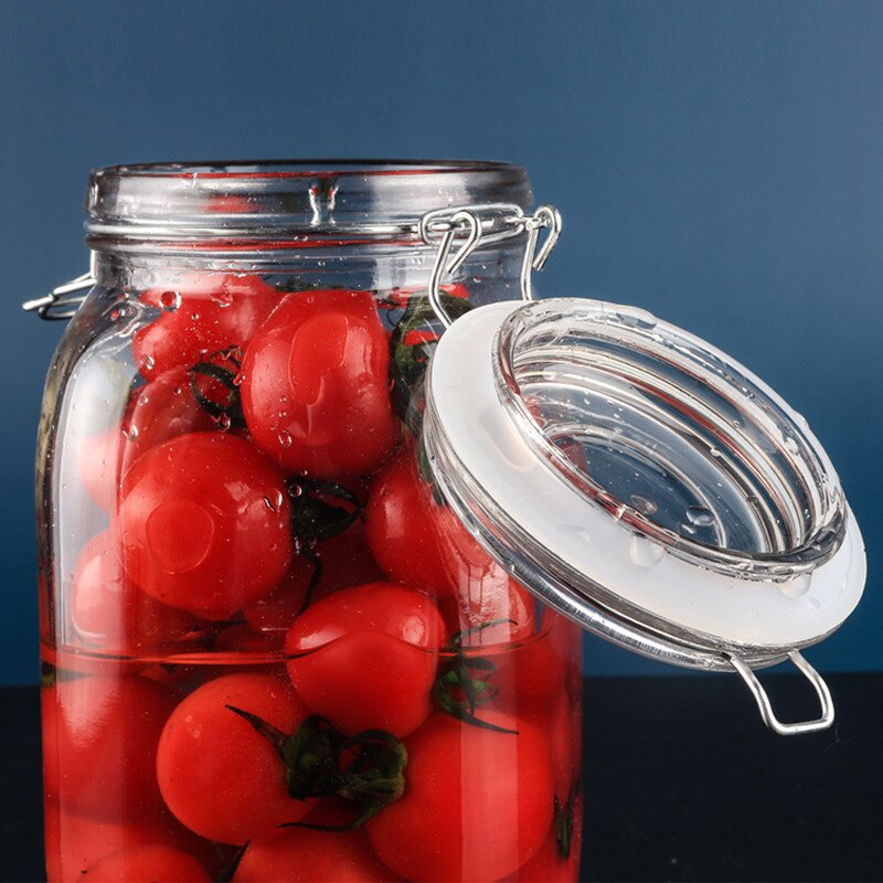 Glass Jars With Airtight Lids Mason Jars Glass Jars With Leak Proof Rubber Gasket Storage Jars With Hinged Lid for Home THIN889