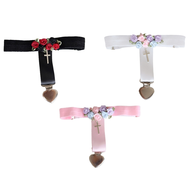 Thigh Garter Goth Heart Satin Garter Belt Lolita Garter Leg Loop Bands