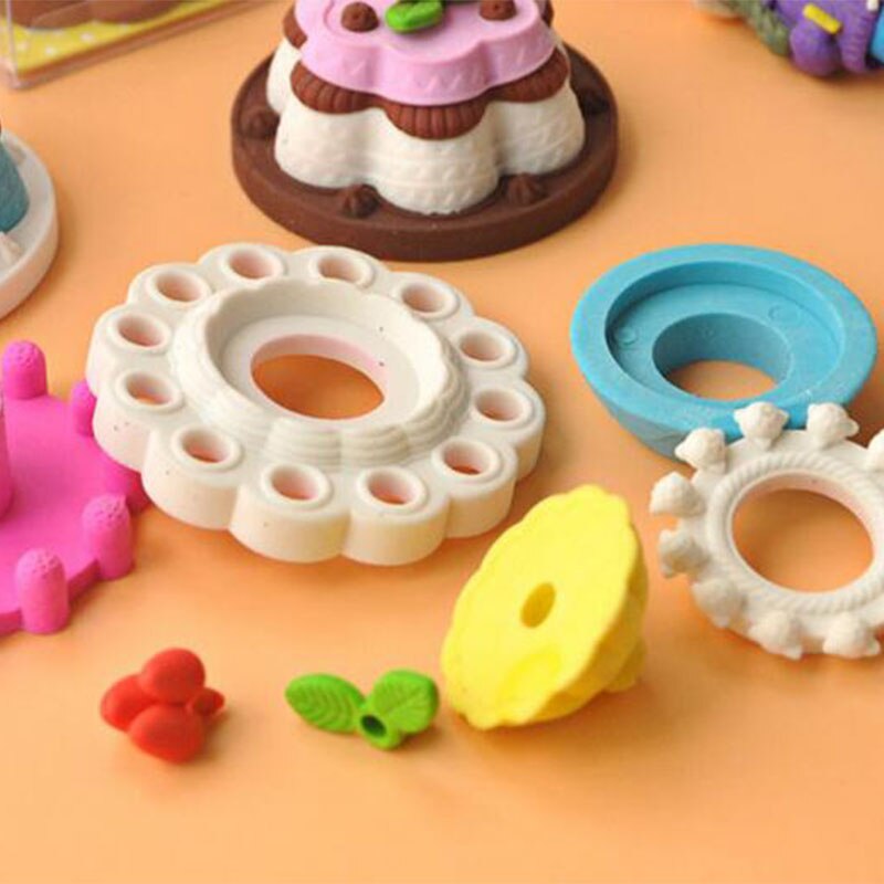 Cake Gum voor Kinderen, Leuke Voedsel Rubber Gum als School Gum