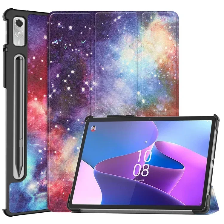 For Lenovo tab P12 12.7 Case Magnetic Tri-Folding PU Leather Stand Tablet Cover for Xiaoxin Pad Pro 12.7 12 7 inch TB371FC