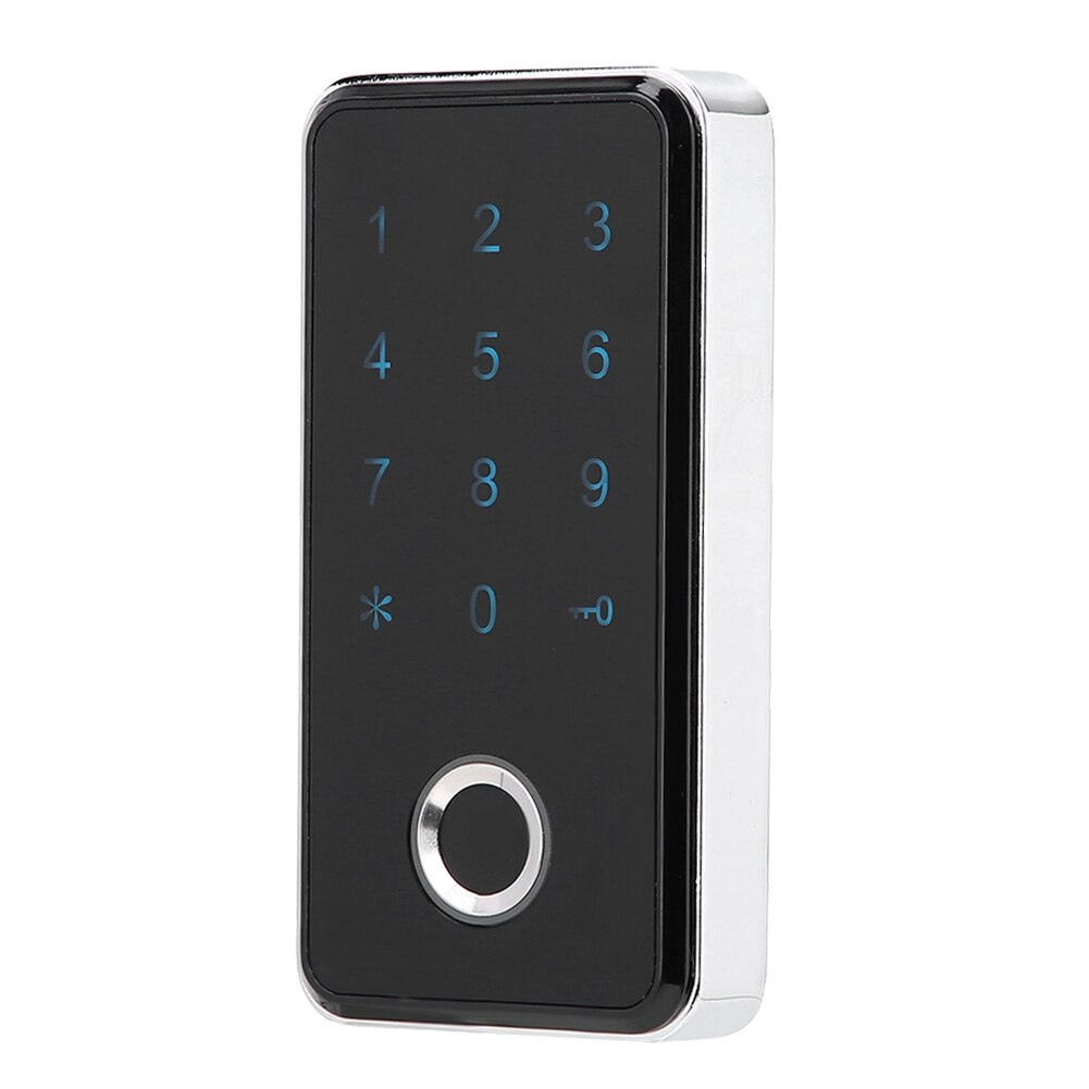 Smart Keyless Biometric Fingerprint Digital Password Electronic Lock For Cabinet File Locker Cabinet/Door/Wardrobe/Drawer Locker: Silver