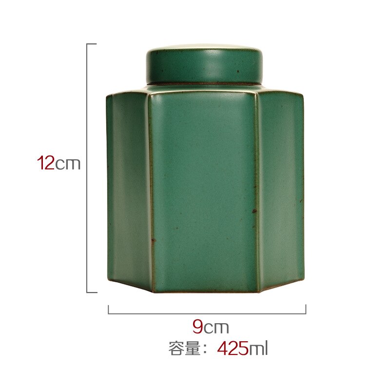 Japanese-style hand-made retro kiln becomes coarse pottery tea unsealed wake-up tea pot ceramic pot custom tea storage tank: Green