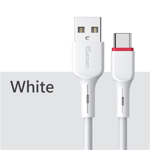 TIEGEM rodzaj usb C kabel do Samsung S9 S8 szybkie ładowanie typu C z ładowaniem telefonu komórkowego drut usb C kabel do xiaomi mi9 Redmi note 7: White / 1 m