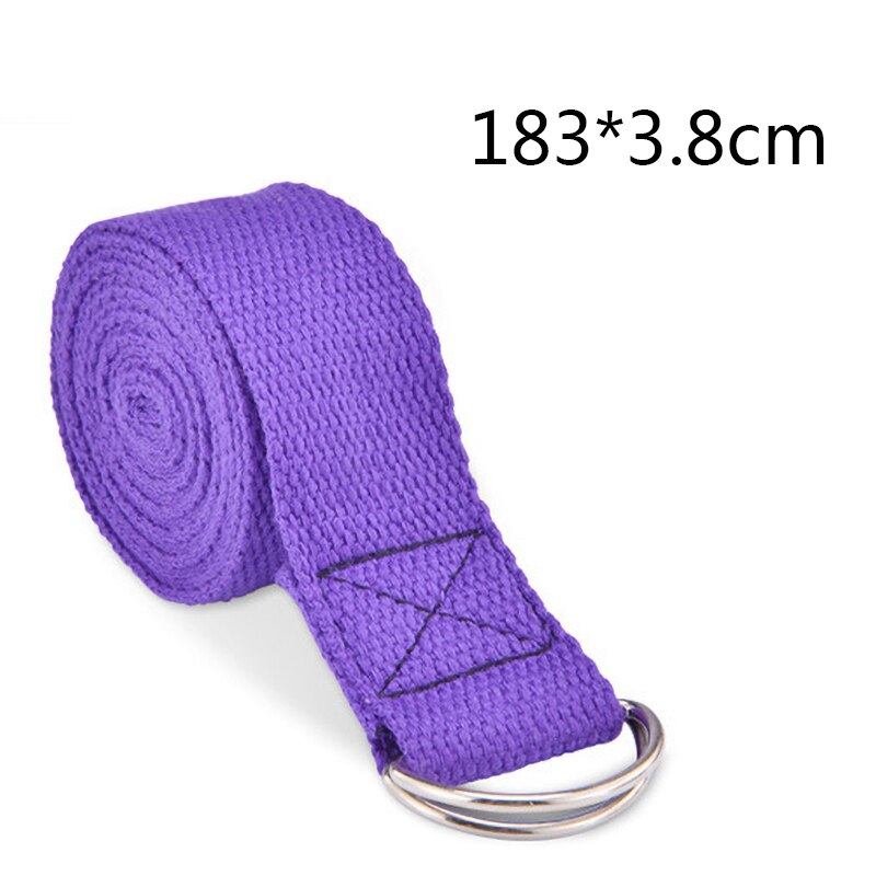 1Pc Yoga Stretch Strap D-Ring Gesp Riem Yoga Riem Fitness Oefening Gym Touw Figuur Taille Been Weerstand fitness Bands