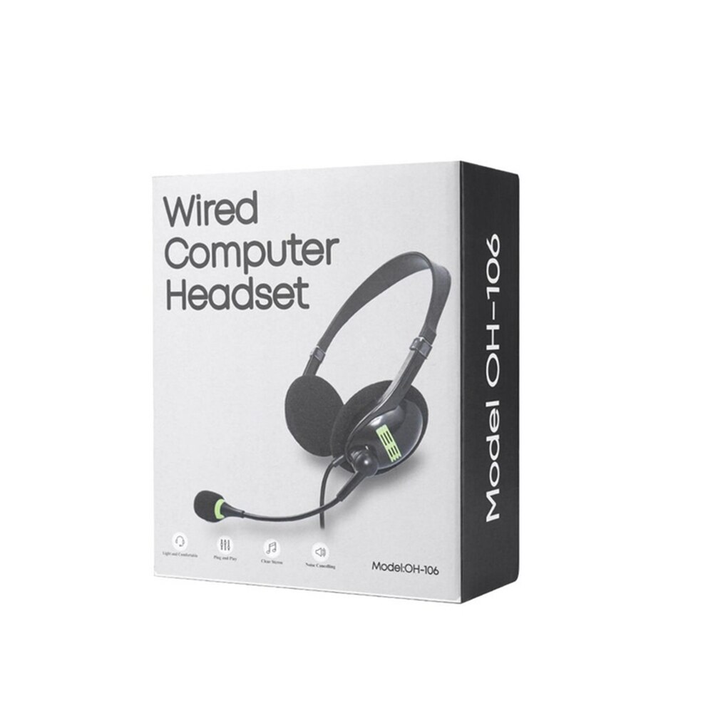 Usb Interface Headset Gaming Laptop Pc Oordopjes Ruisonderdrukking Stereo Wired Headset Met Microfoon