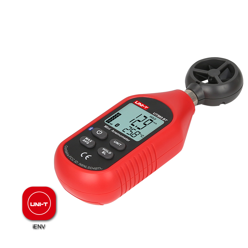 Anemómetro Bluetooth UNI-T Mini Digital, probador de temperatura, viento máximo medido 0,1 m/S, velocidad de arranque 30 m/S