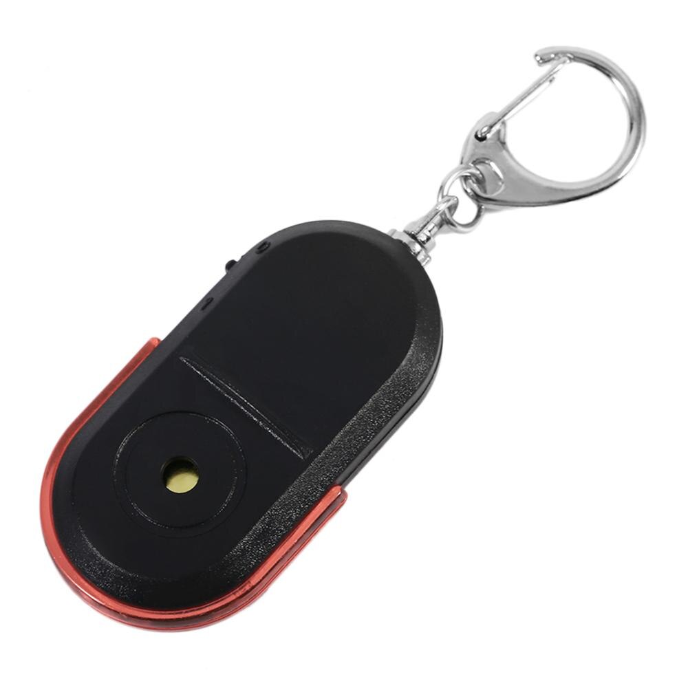 Son de sifflet de porte-clés de localisateur de clé d'alarme Anti-perte portatif avec le Mini capteur Anti-perdu de trouveur de clé de lumière LED: Rouge