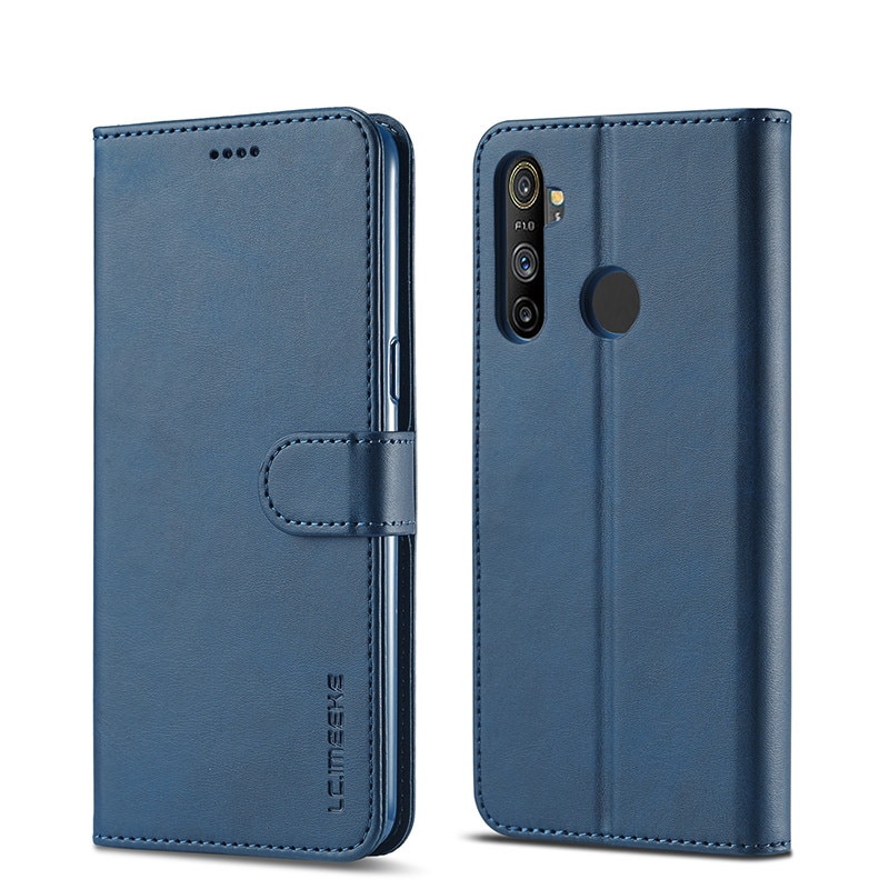 Voor Realme C3 Case Lederen Vintage Telefoon Case Op Realme C3 Case Flip 360 Magnetische Wallet Case Voor Realme C3 cover Hoesjes Fundas