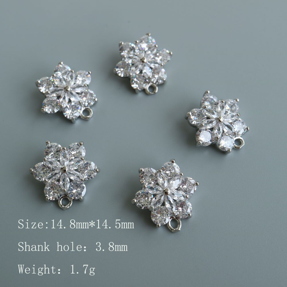 5pc/lot Luxury crystal buttons for clothes Cubic zirconia button for coat Decorative CZ sewing buttons for cashmere cardigan: YLSN-K-166-5pcR15
