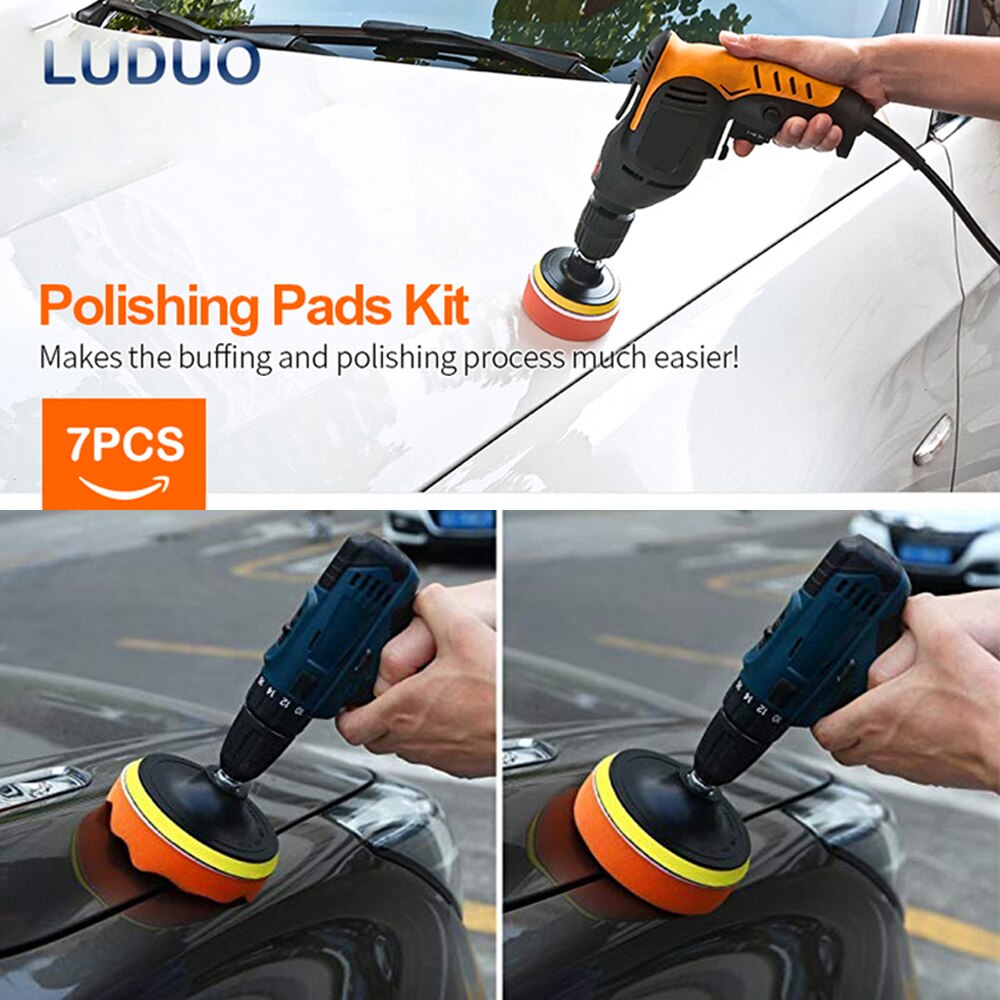 3 Inch Car Polishing Kit Polish Pad Car Polish Buffing Pad Abrasive Disc Sponge Foam Pads Polisher For Headlight Refurbish