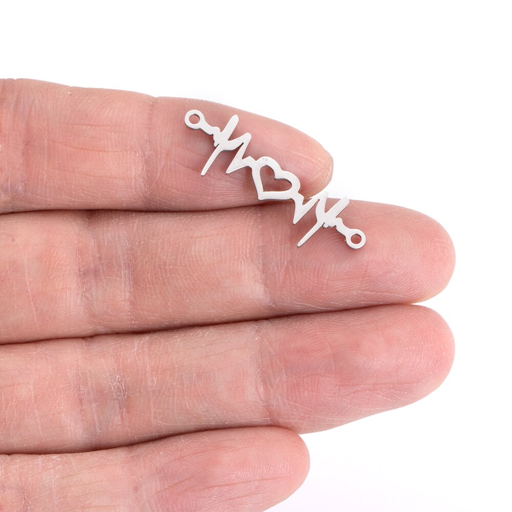 10pcs Stainless Steel Gold Charm Connectors Flower/Bike/Aircraft/Feather Shape Pendant Links For Jewelry Making: S224