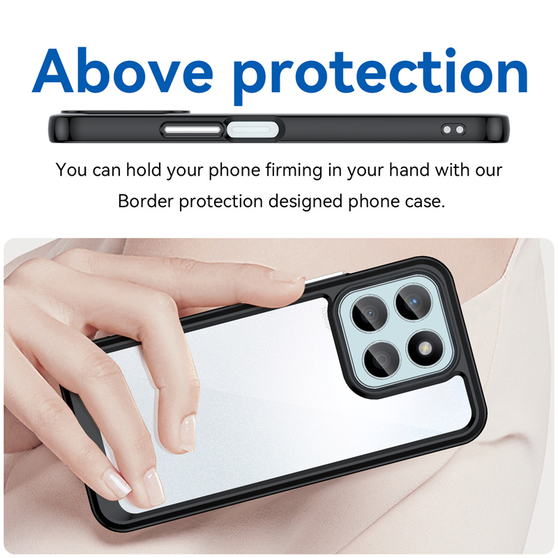 Funda transparente colorida de TPU para Honor X5b Plus X6b X8b X8a 5G X7a X6 X6s X7c, Funda protectora transparente, Coque Capa