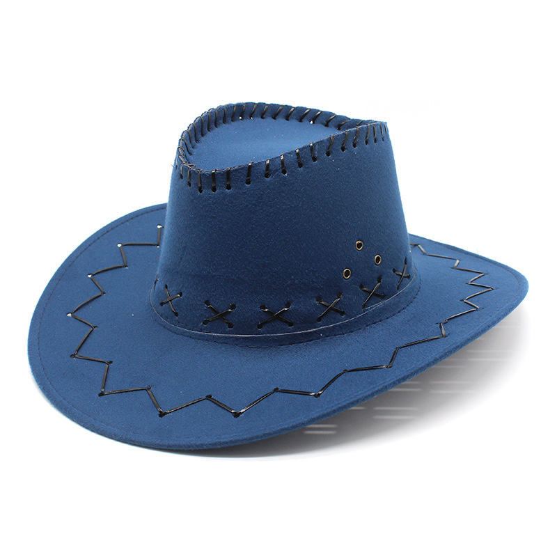 Summer Western men Fedoras Cowboy Hat Suede Cowboy Hat For Gentleman Cowgirl Jazz Cap With Gentleman Suede Sombrero Cap: 19