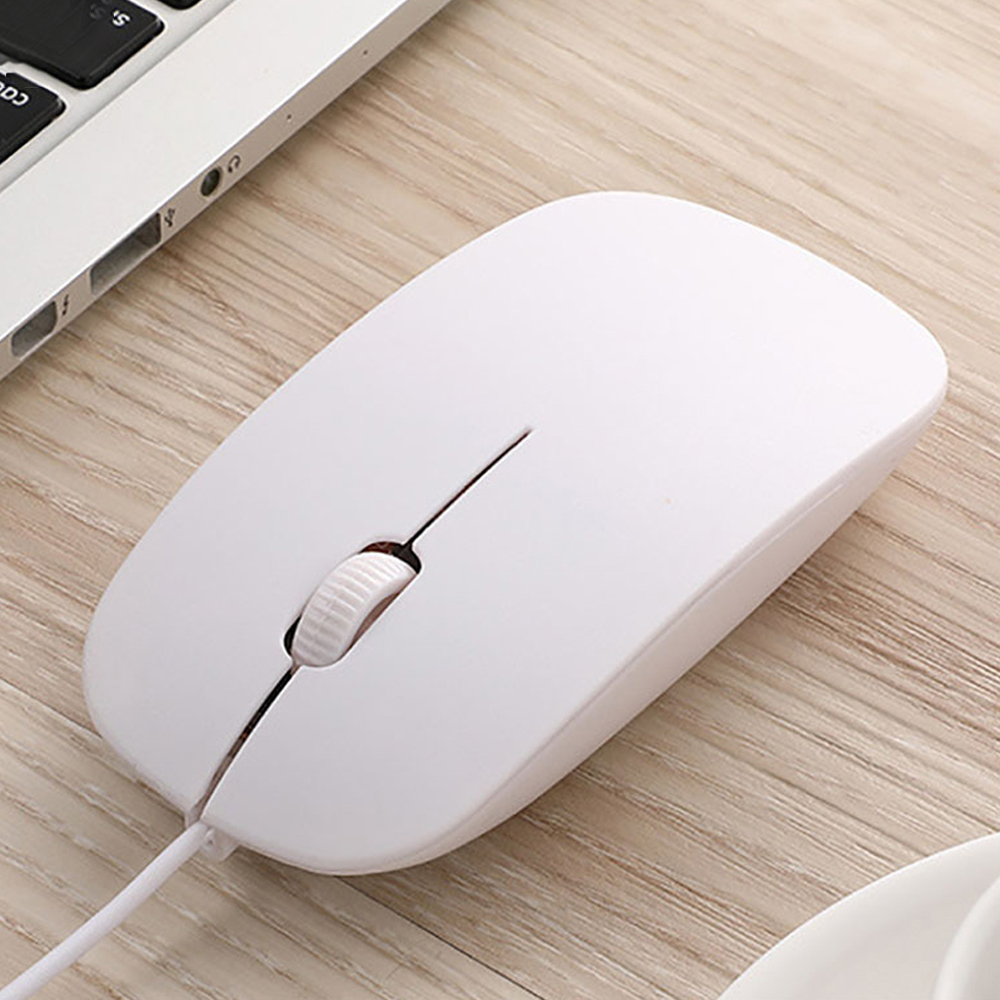 1000 dpi usb óptico com fio mouse de computador 2.4g receptor super fino mouse para computador portátil acessórios de jogos acessórios para laptop: Branco