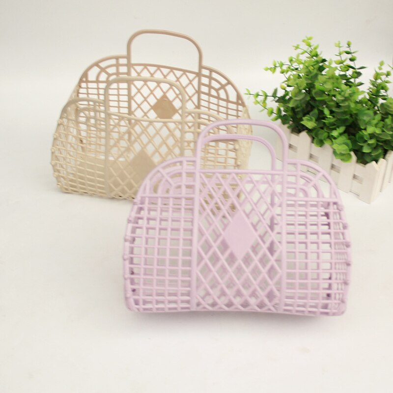 Spring and Summer Hollow Jelly Basket Beach Vacation Large-capacity vacation bag female