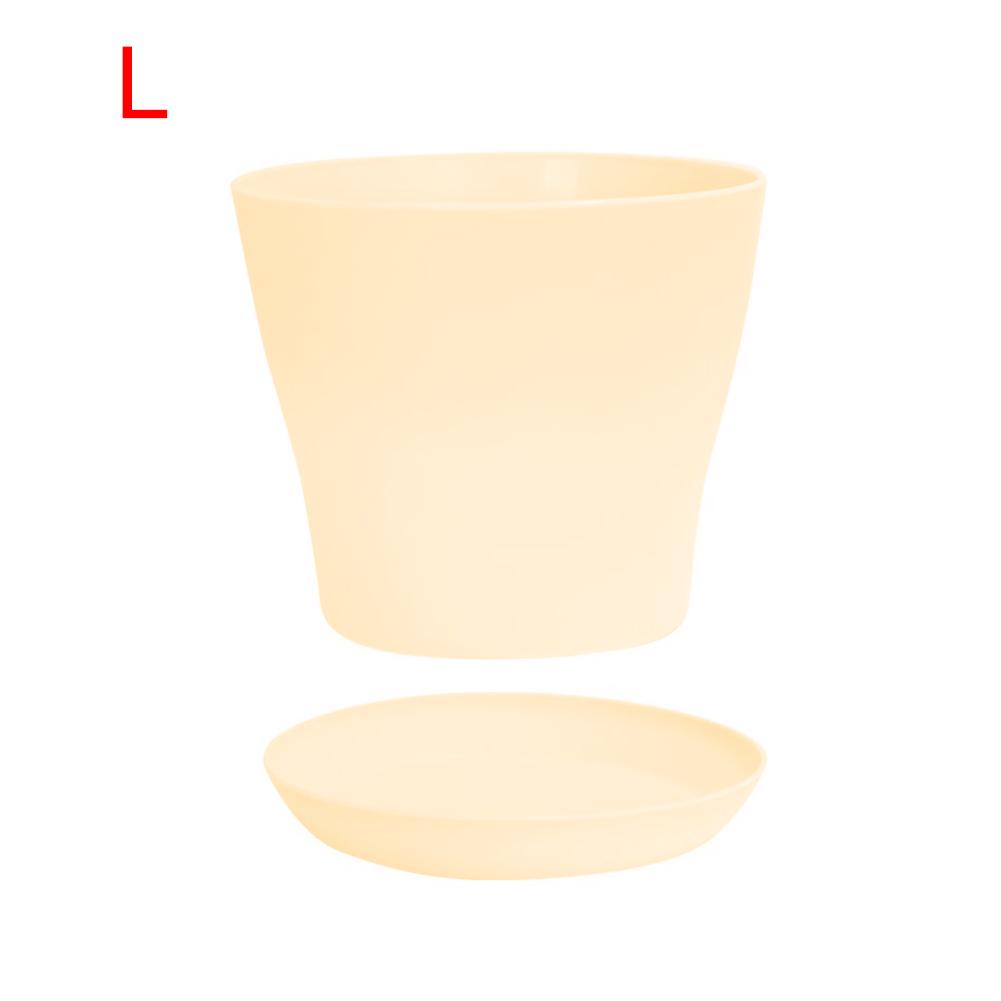 8PCS Plastic Planter Flower Plant Pots Gardening Containers: Light Green