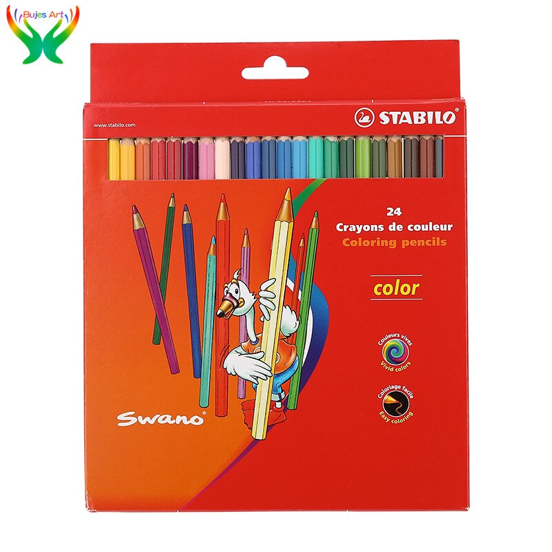 Ensemble De Crayons D'Art 24 36 48 Couleurs Crayon De Couleur Soluble