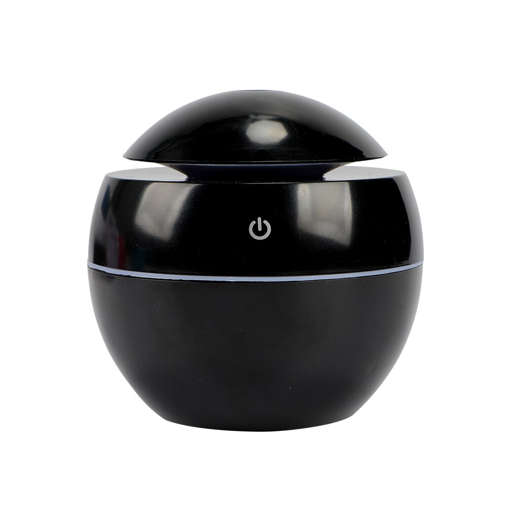 130ML Min Aromatherapy diffuser Humidifier USB Aroma Essential Oil Diffuser Ultrasonic Air Home Humidifier Mini Mist Maker Quiet: black