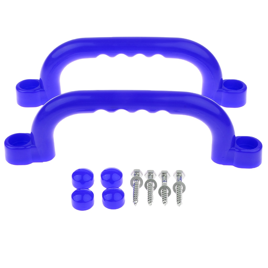 1 Paar Antislip Veiligheid Handvat W/Hardware Kits Tuin Fitness Gym Outdoor Sport Muur Klimmen Kits Speelgoed Blauw