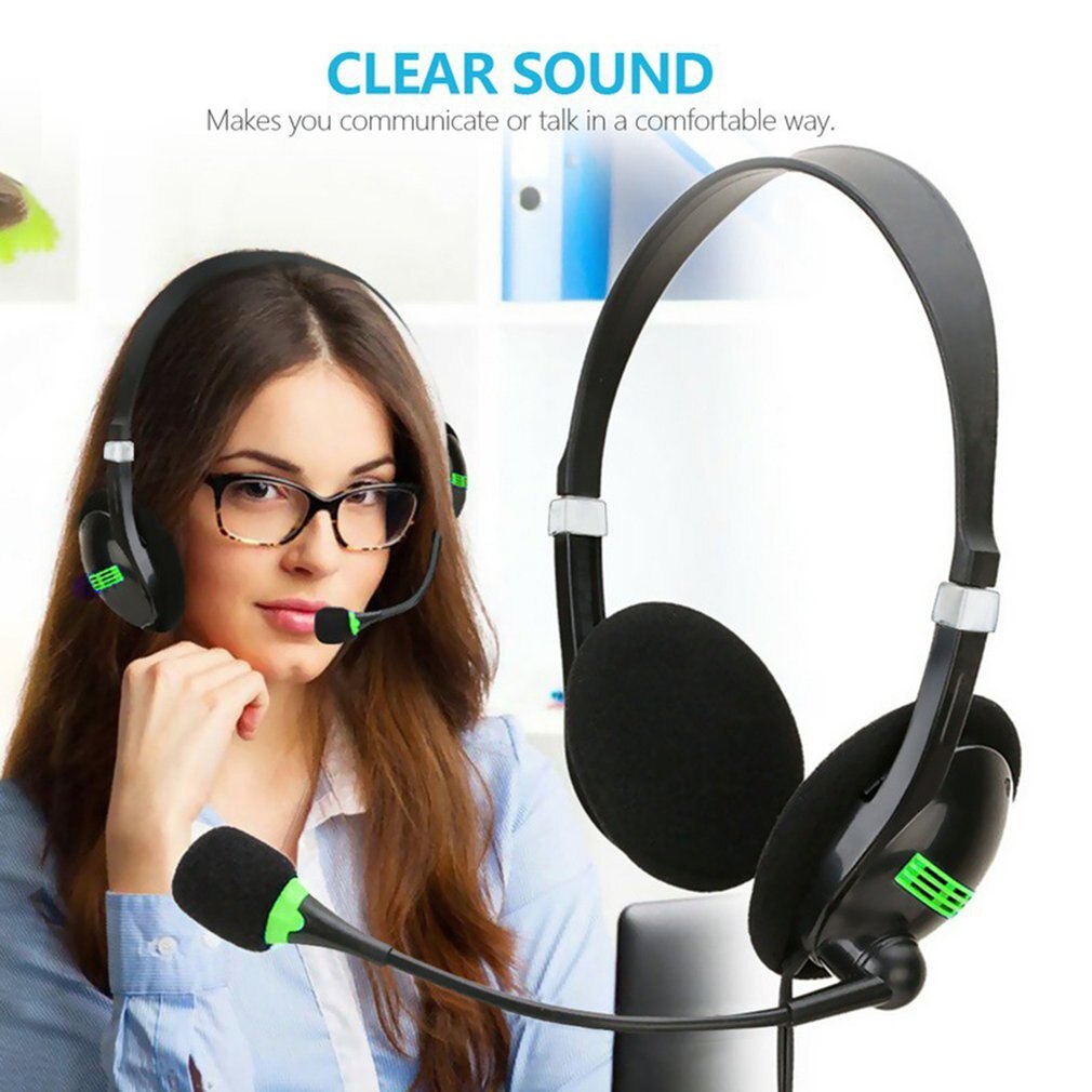 3.5mm interfejs USB na głowę gamingowy zestaw słuchawkowy Laptop PC Earphon z mikrofonem izolacja w dół przewodowy słuchawki Stereo