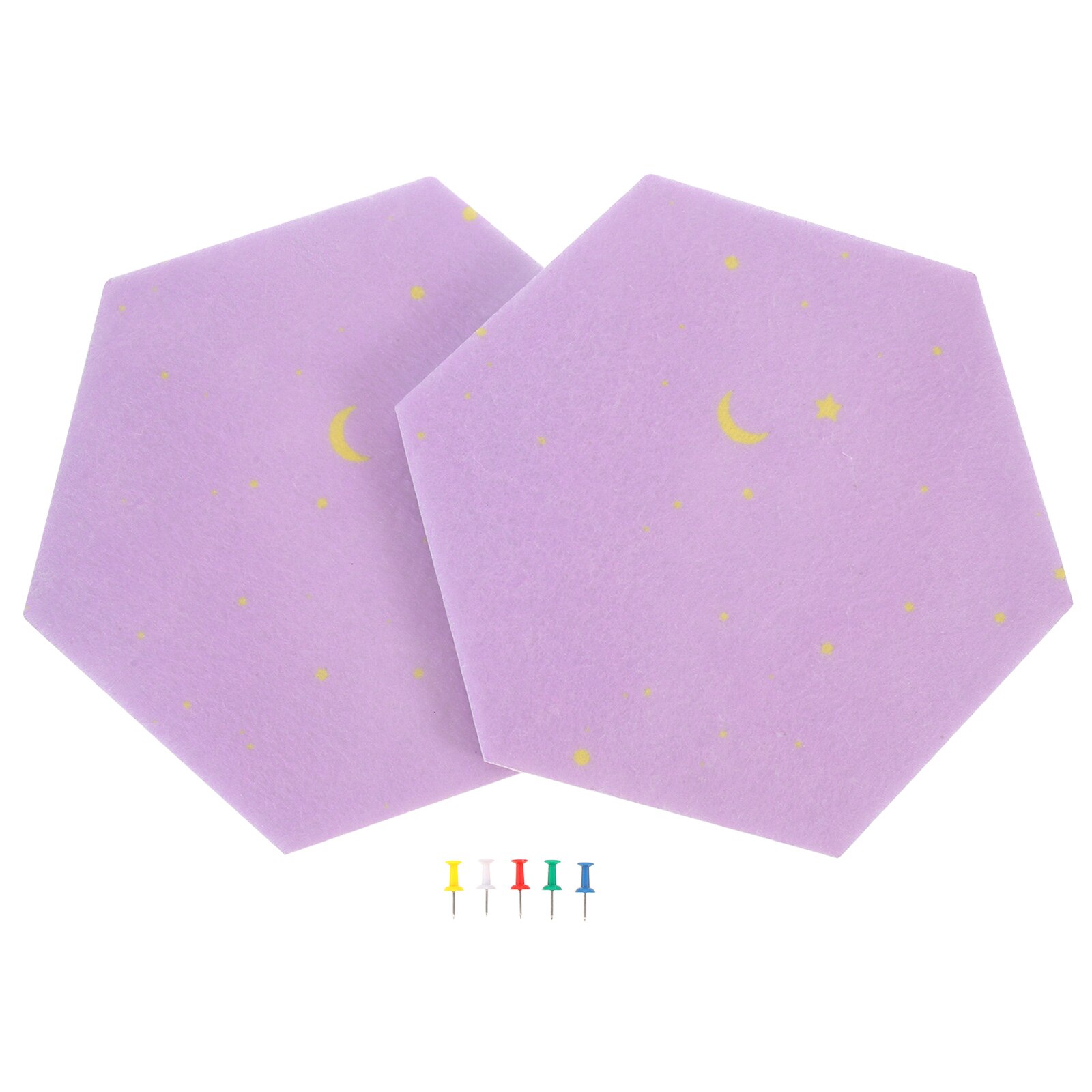 2Pcs Hexagon Vilt Board Diy Muur Board Zelfklevende Bericht Boards Muur Decors