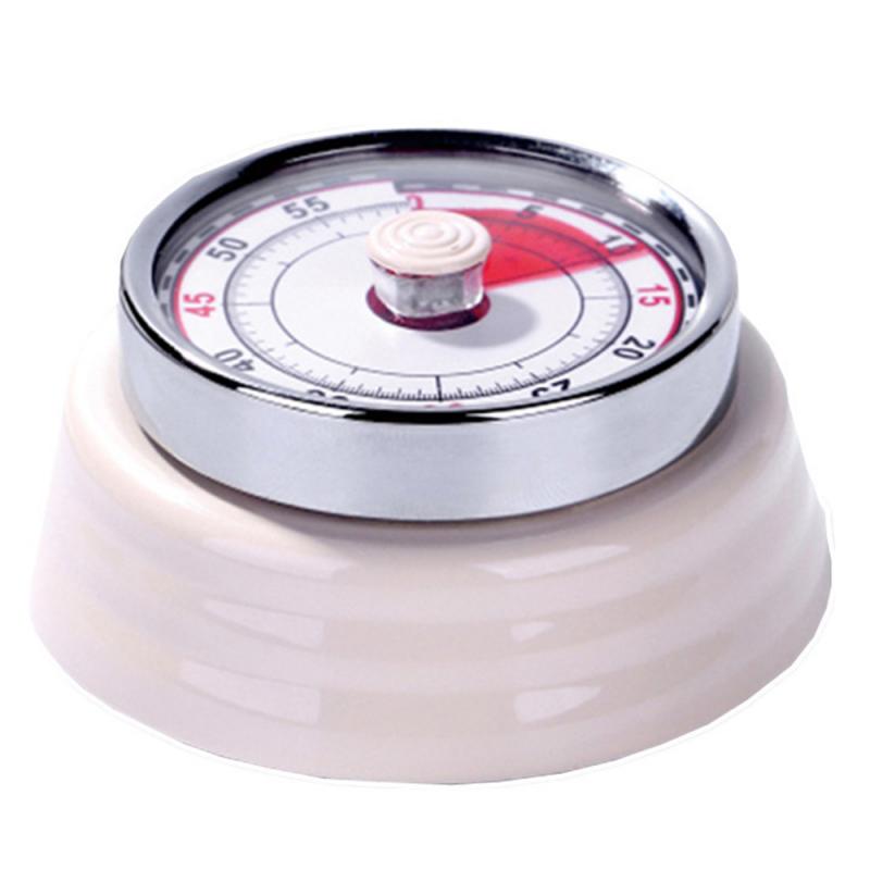 Magnet Timer Kitchen Timer For Cooking Bodybuilding Study Stopwatch Alarm Clock Magnetic Mechanical Cooking Countdown Time: white