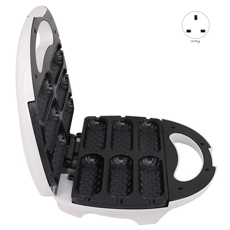 Elektrisk sprø mais hotdog vaffel maker mini fransk muffin hundepinne pølse maskin frokost panne baking grill uk pl