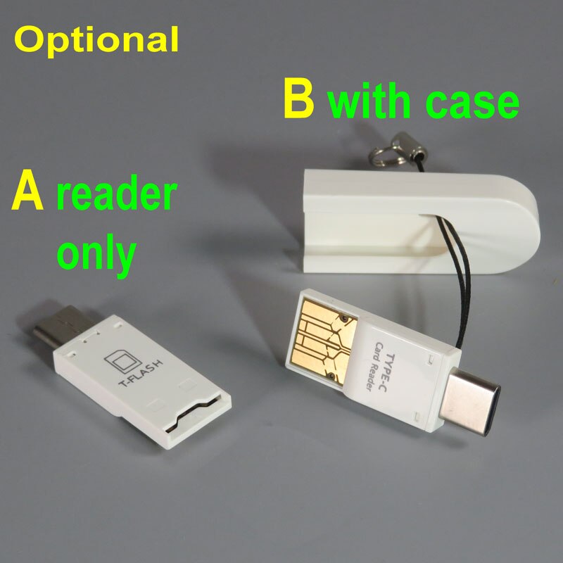 PCTONIC Type-C TF OTG adapter micro SD TF high speed microSD Card dual USB connecting PC and for macbook type C mobile phone