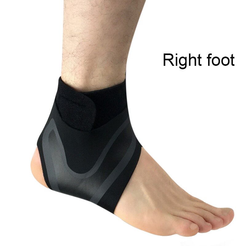 Venstre / højre fødder ærme ankelstøtte sokker kompression anti forstuvning hæl beskyttende wrap trykbelastning bandage ankel støtte fod: Højre fod / L