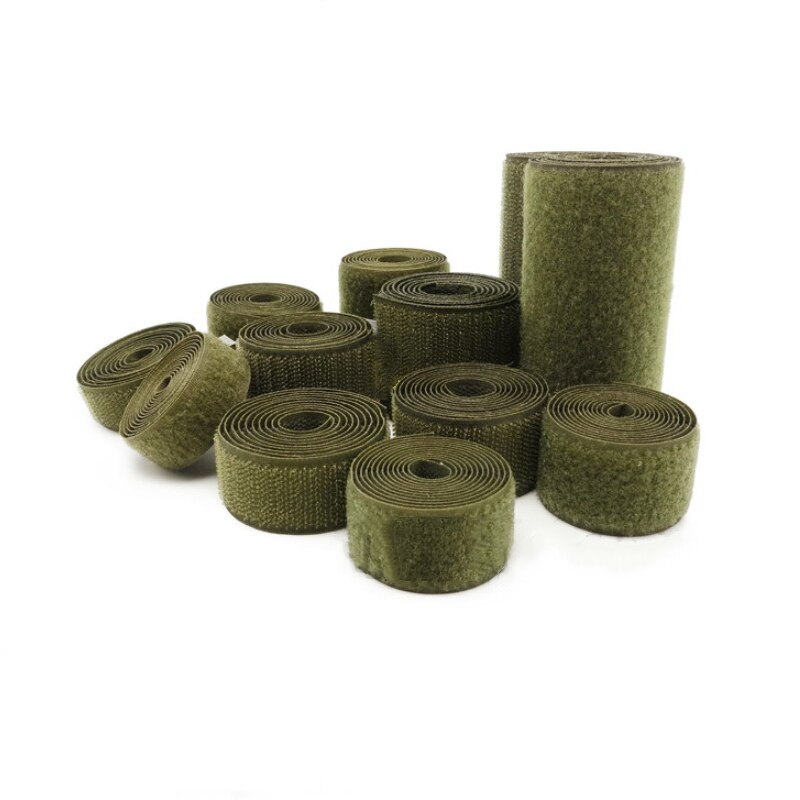 Army Green Velcro Tape Nylon Hasp Uses Clothing Luggage Children's Supplies Backpack Decoration With Loop Hook 2cm3cm4cm5cm10cm