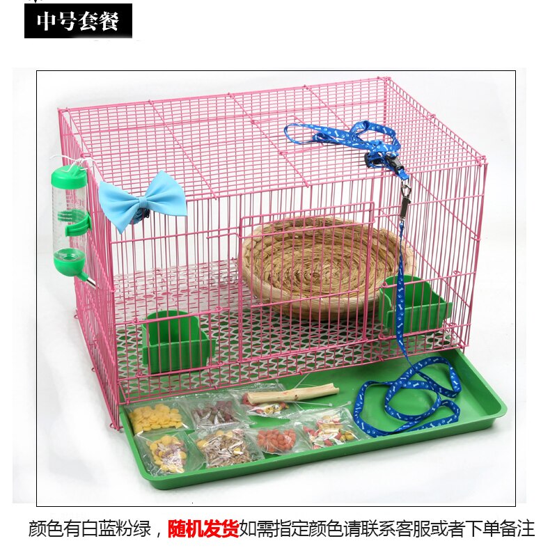 Rabbit cage extra large rabbit Dutch pig mouse drooping breeding pet rat nest: Purple