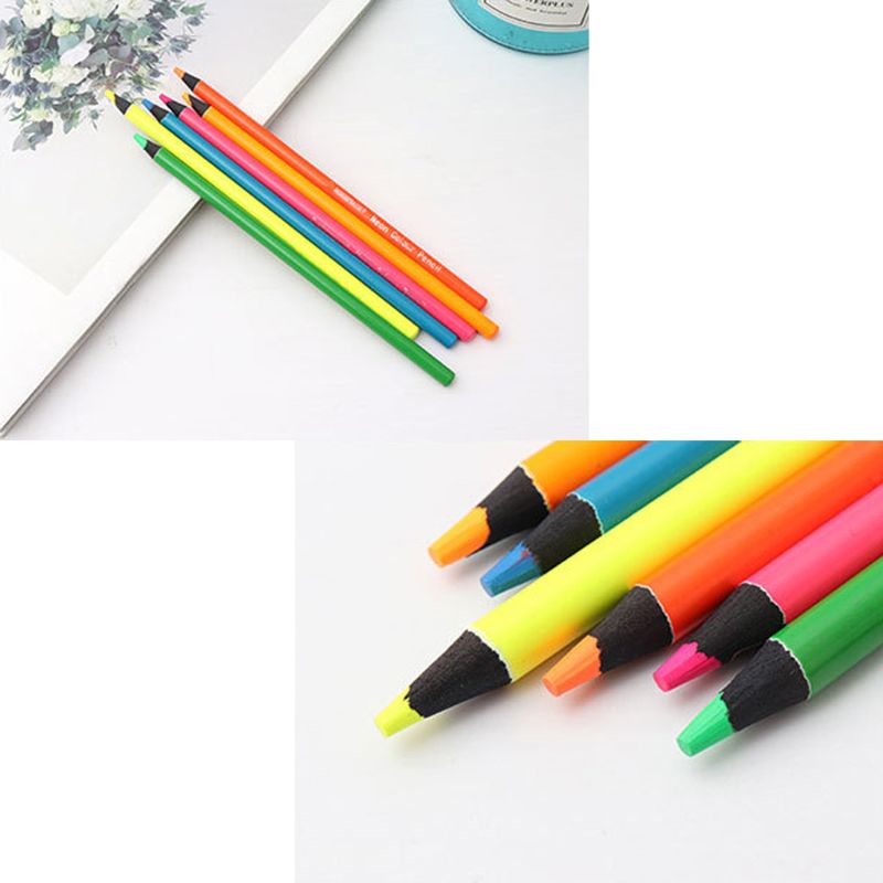 Matite colorate non tossiche metalliche 12 pezzi + 6 matite colorate fluorescenti per disegnare schizzo