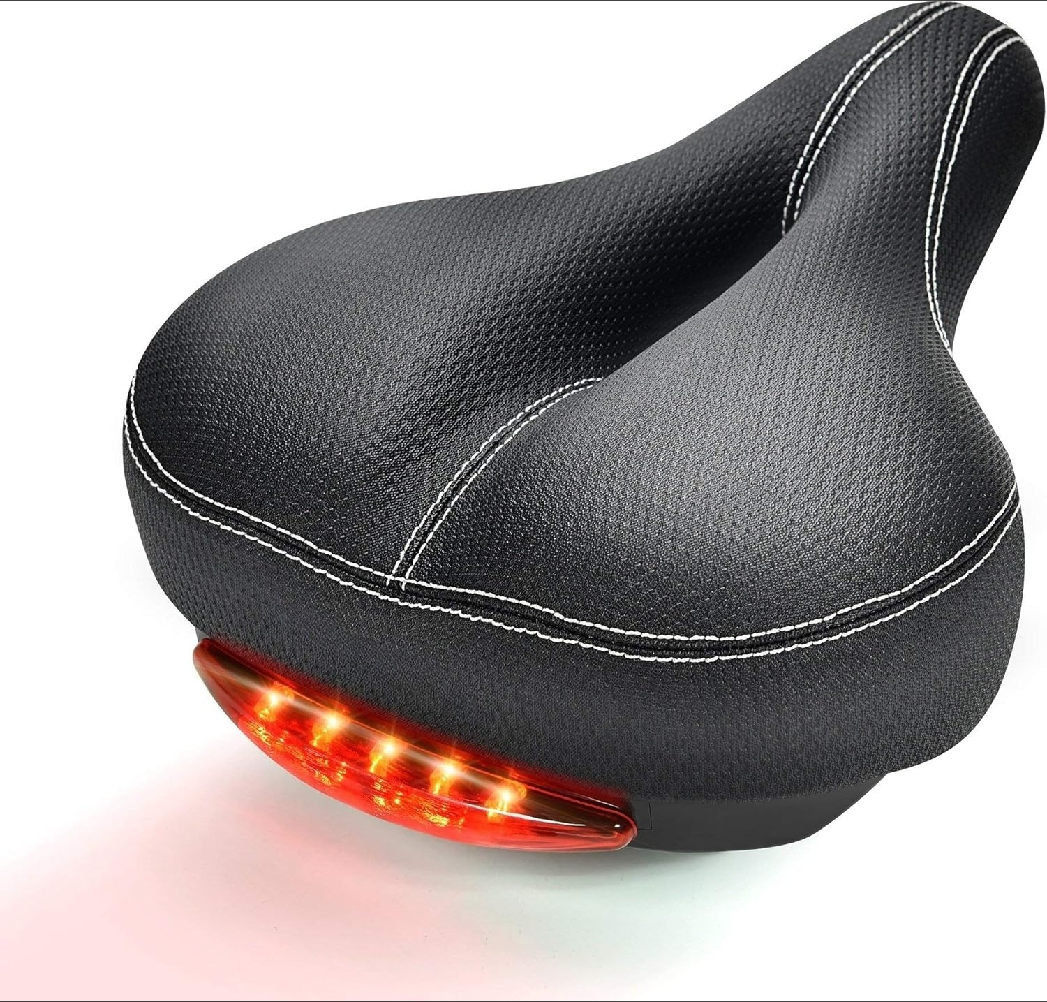 Comodo sedile da bici da uomo e da donna: sedile da bicicletta imbottito in memory foam morbido, sostituzione della sella della bici con ampio cuscino, universale: Default Title